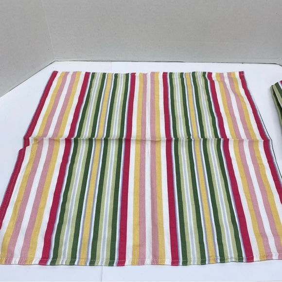 Lauren Ralph Lauren Set of 6 Cloth Napkins Striped Multicolored 19X20 Cotton - Picture 6 of 6